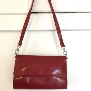 HOBO RED Leather ORGANIZER Wallet Purse